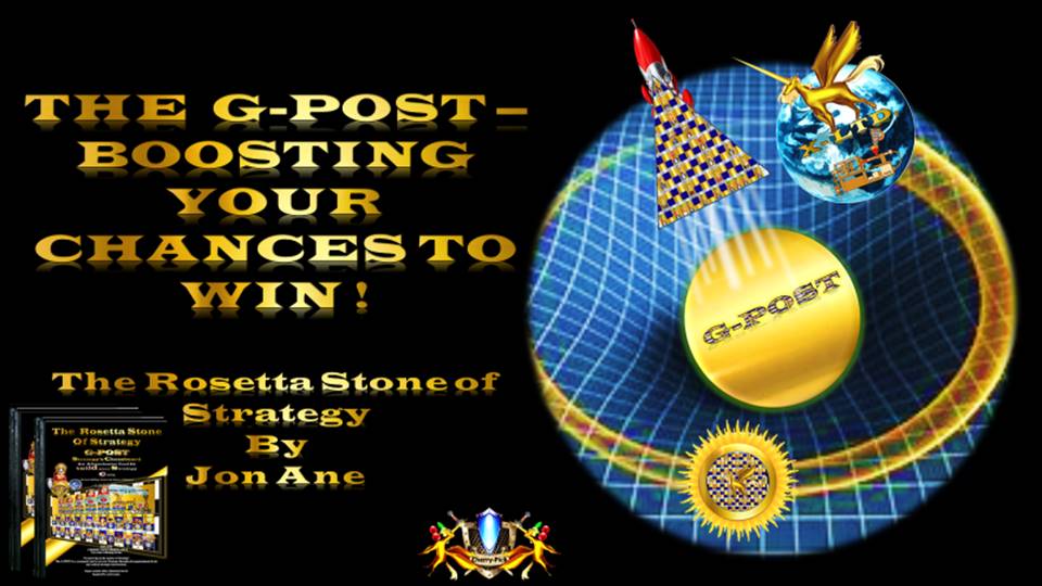 G-POST STRATEGY TOOL – strategy – THE G-POST – boosting your chances to win!
Jon Ane, The Rosetta Stone of Strategy.
